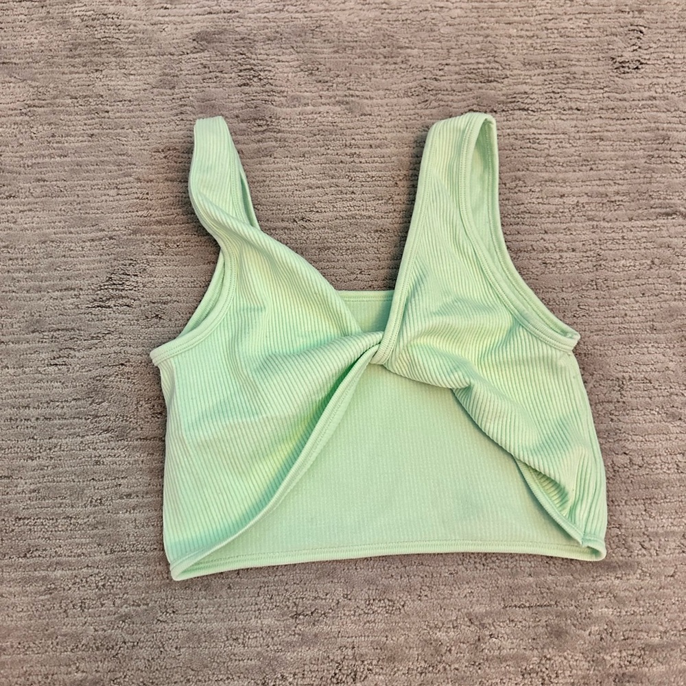 Light Neon Green Crop Top | Size XS